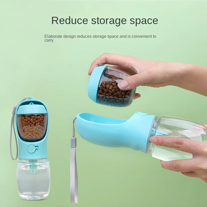 Water Bottle with Food storage For Pets